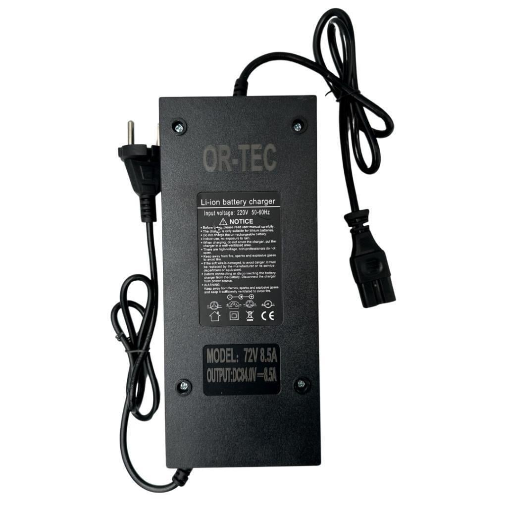 ORTEC 72V 50AH Lityum LiFePO4 Elektrikli Motosiklet Batarya BT + 72V 8.5A Lityum Şarj Aleti 