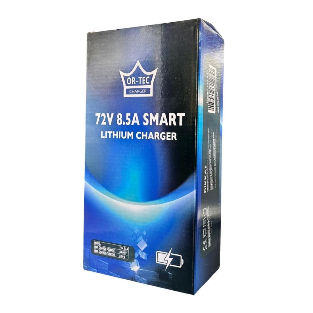 ORTEC 72V 50AH Lityum LiFePO4 Elektrikli Motosiklet Batarya BT + 72V 8.5A Lityum Şarj Aleti 
