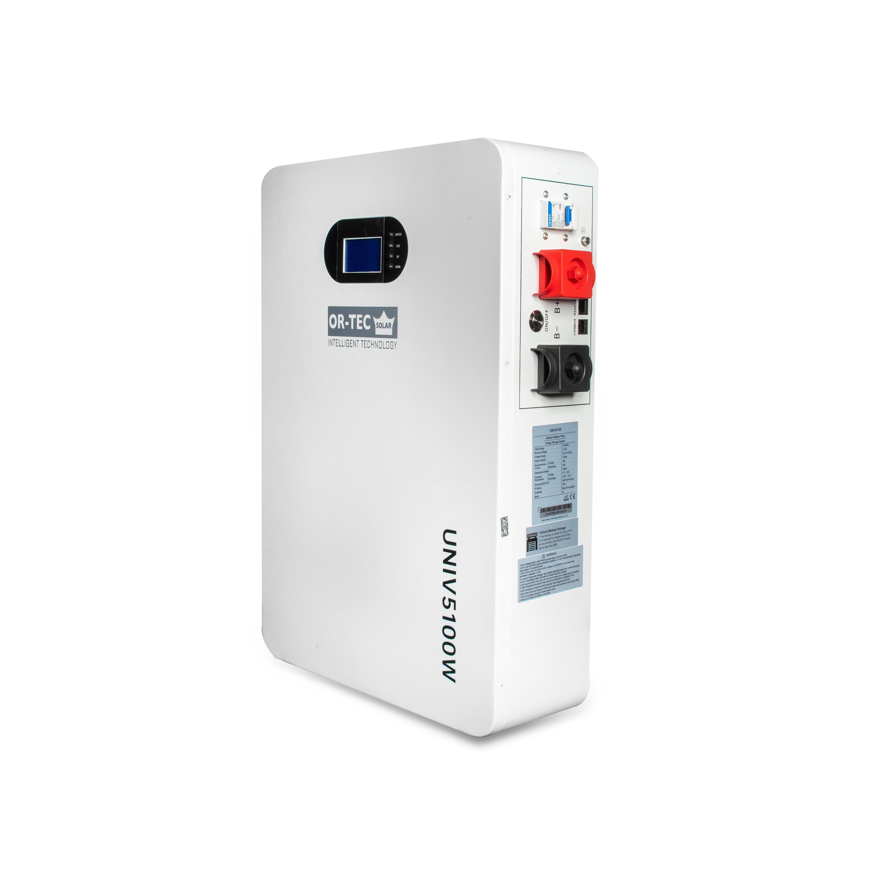 Ortec Lityum 5.12 kWh 51.2V 100Ah LiFePO4 Batarya UNIV5100