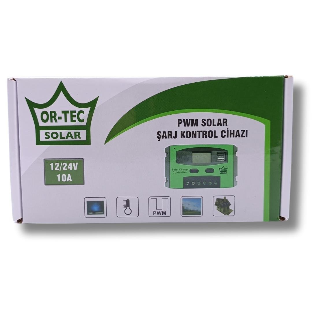 ORTEC SOLAR 12/24V 10A PWM ŞARJ KONTROL CİHAZI