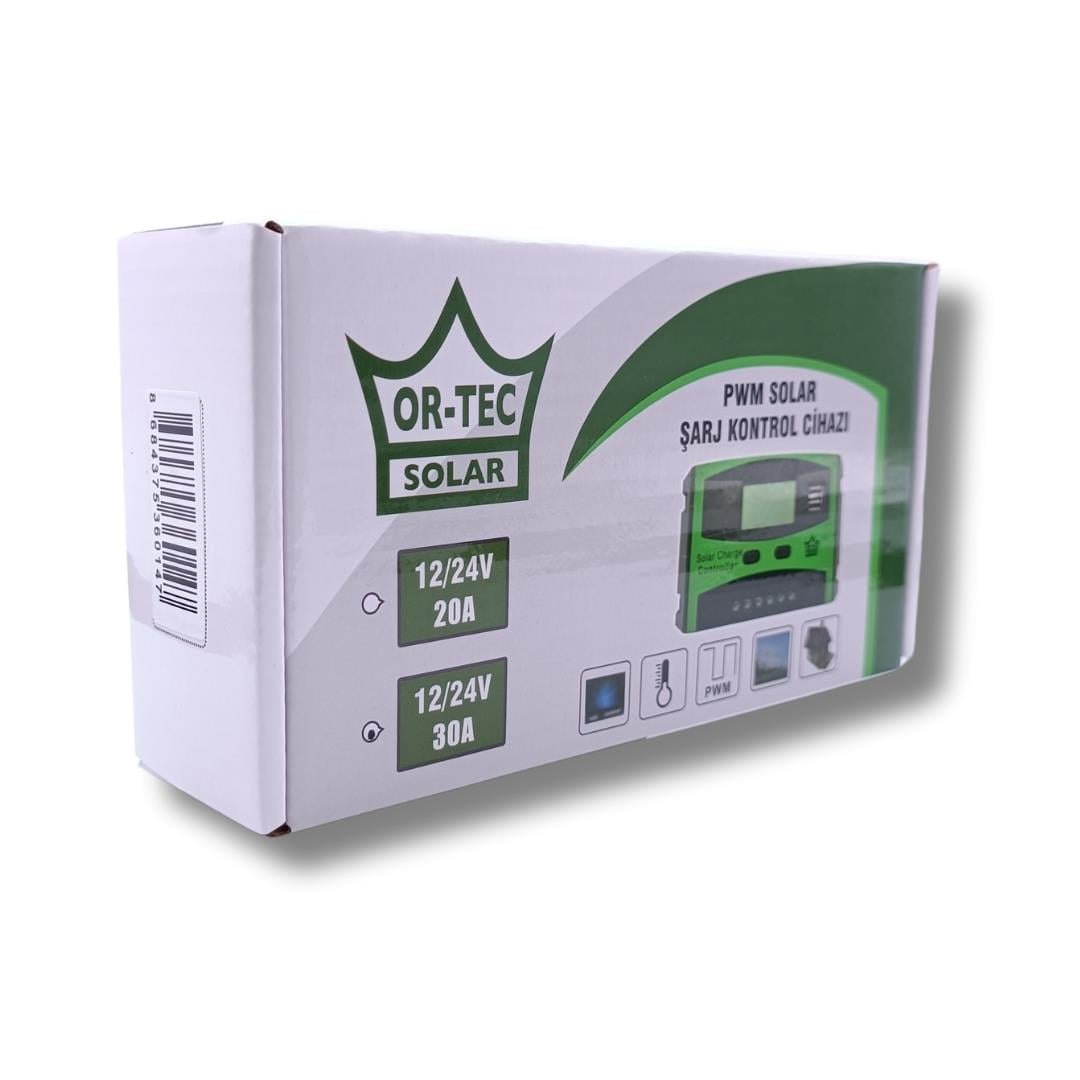 ORTEC SOLAR 12/24V 30A PWM ŞARJ KONTROL CİHAZI