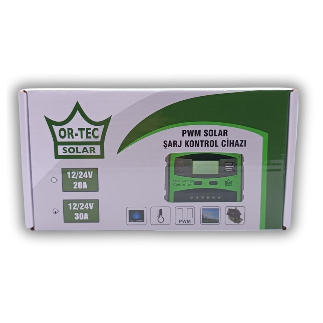 ORTEC SOLAR 12/24V 30A PWM ŞARJ KONTROL CİHAZI