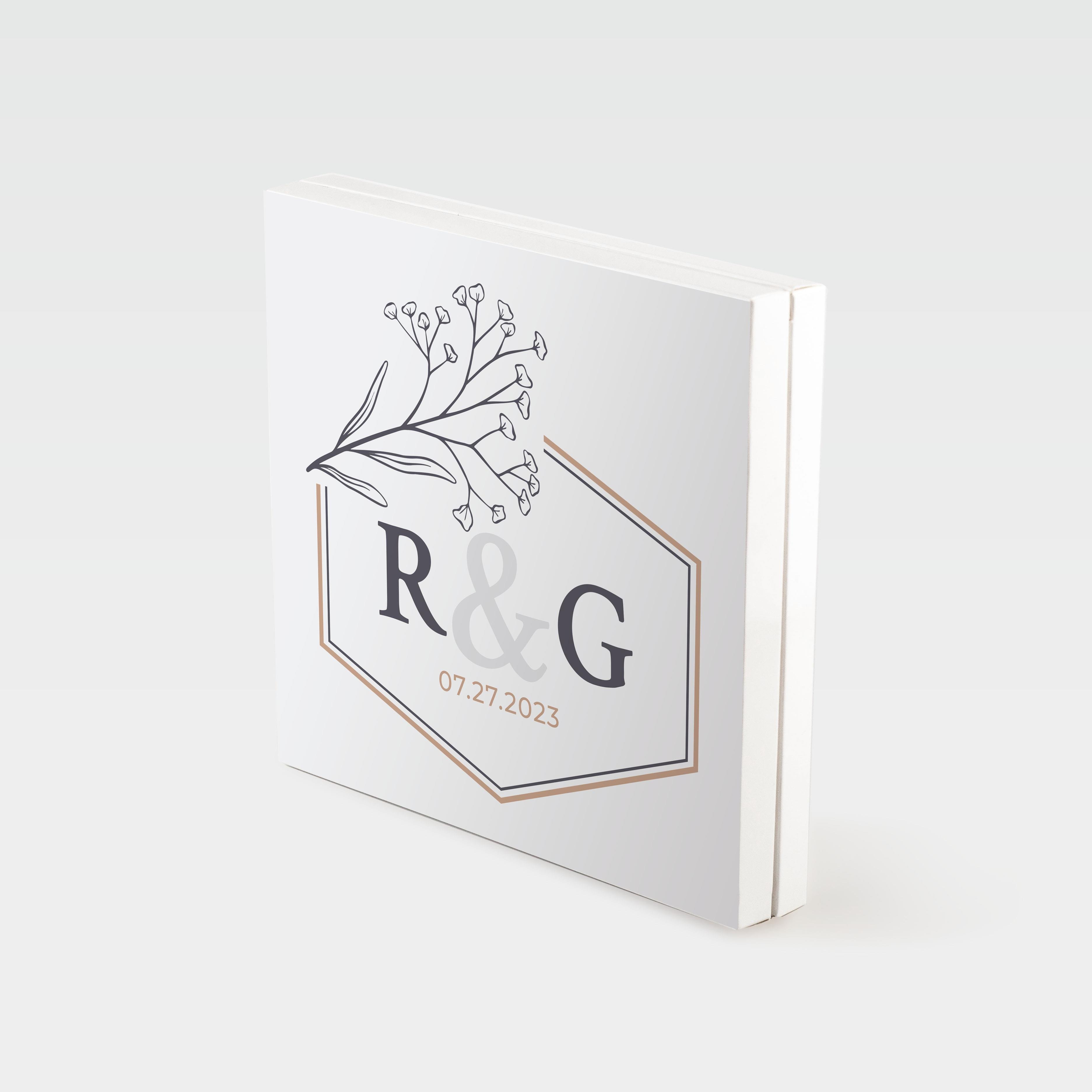 Monogram Baş Harfli Kişiye Özel Söz/Nişan Çikolatası 3