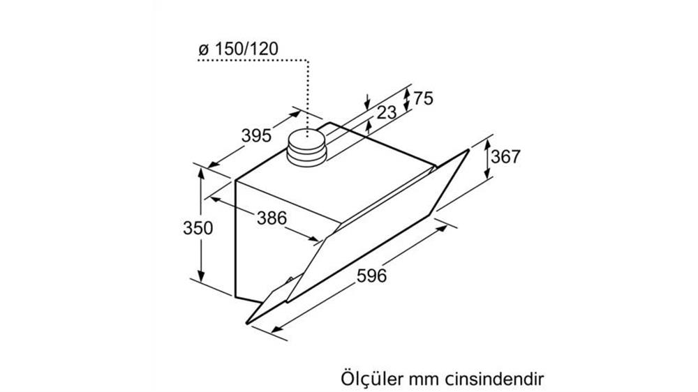 Bosch DWK65AD20R Davlumbaz