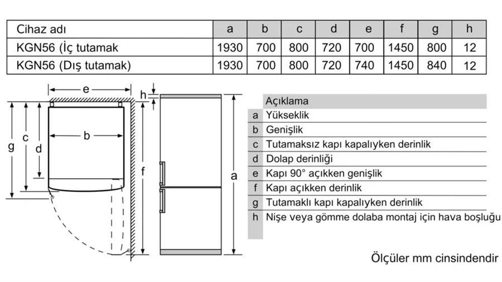 Bosch KGN56XWE0N Buzdolabı