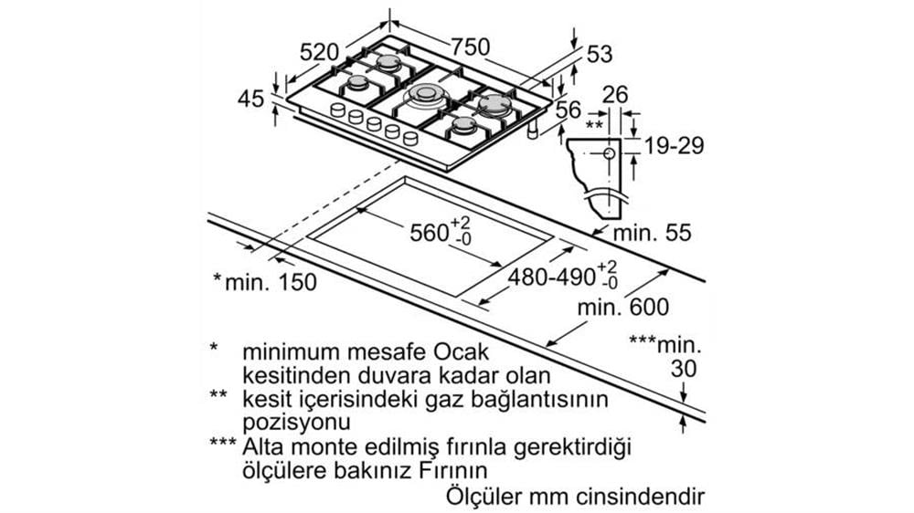 Bosch PCQ7A5M90 Ankastre Ocak