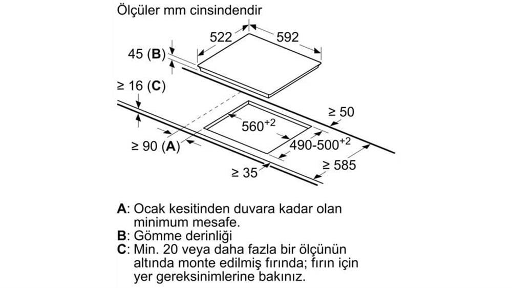 Bosch PKF631FP2E Ankastre Ocak