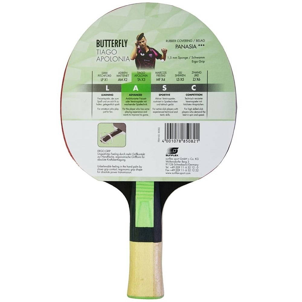 Butterfly Tiago Apolonia TAX3 Masa Tenisi Raketi 85082S