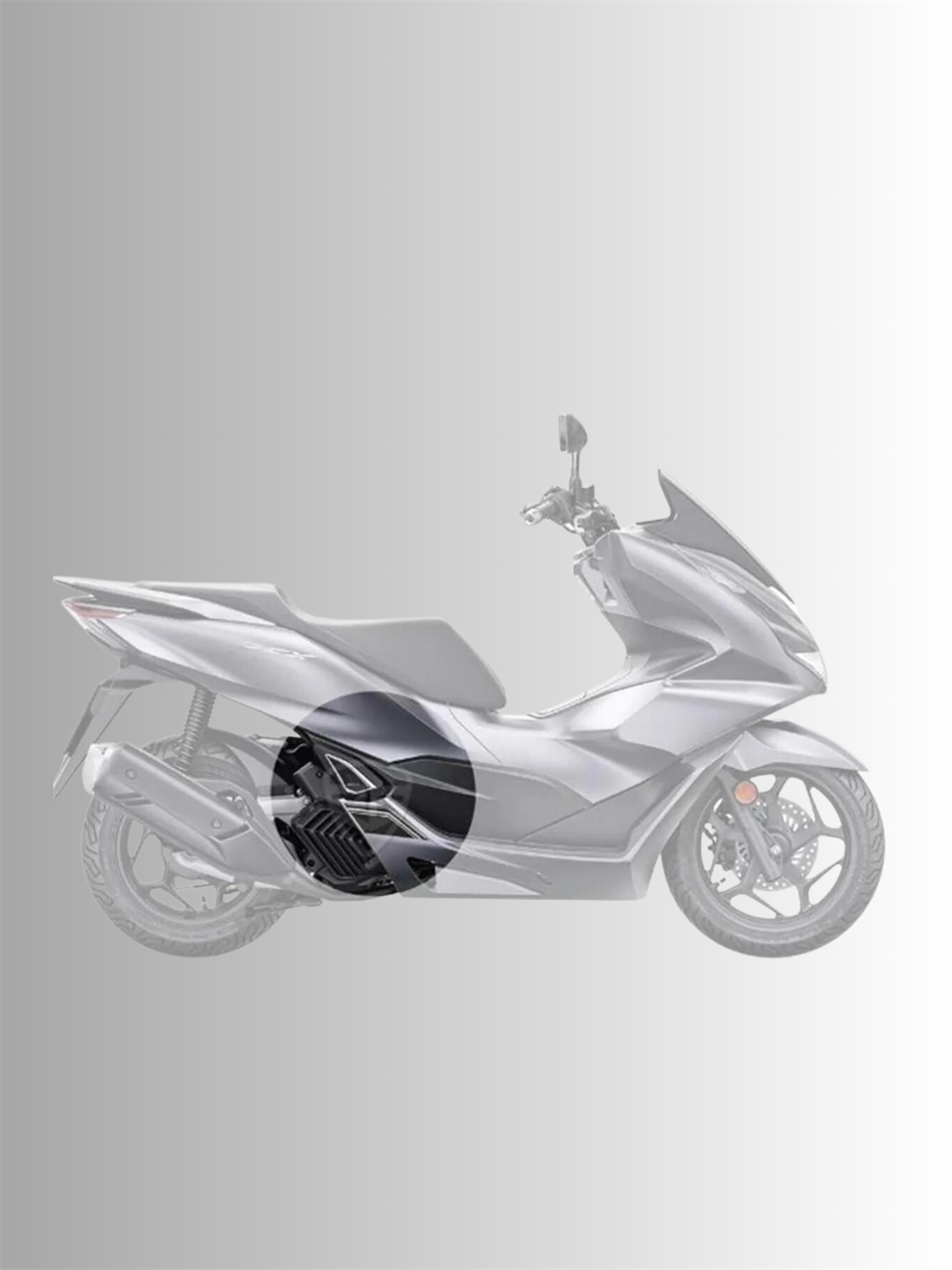  Pcx 125 2021 Gri Karbon Desen Beyaz Basamak Ve Basamak Altı Koruyucu