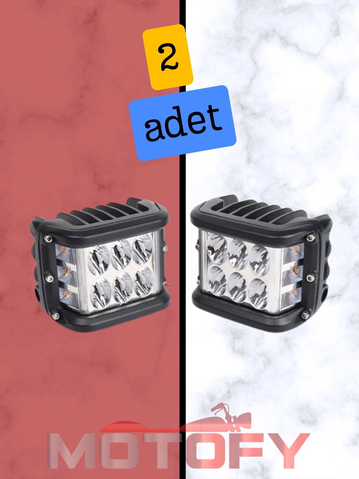 3 MODLU TURUNCU ÇAKARLI COMBO MOTOSİKLET SİS FARI TAKIMI 90W (45W+45W) YÜKSEK AYDINLATMA KALİTESİ + USBLİ AÇ KAPA BUTONU