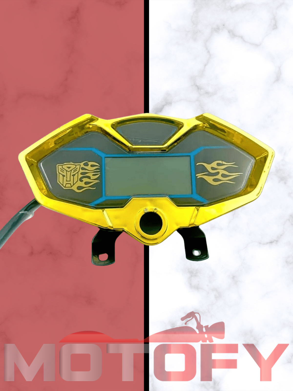 3 Tekerli Elektrikli Motosiklet - Bisiklet Kilometre Saati Göstergesi Gold