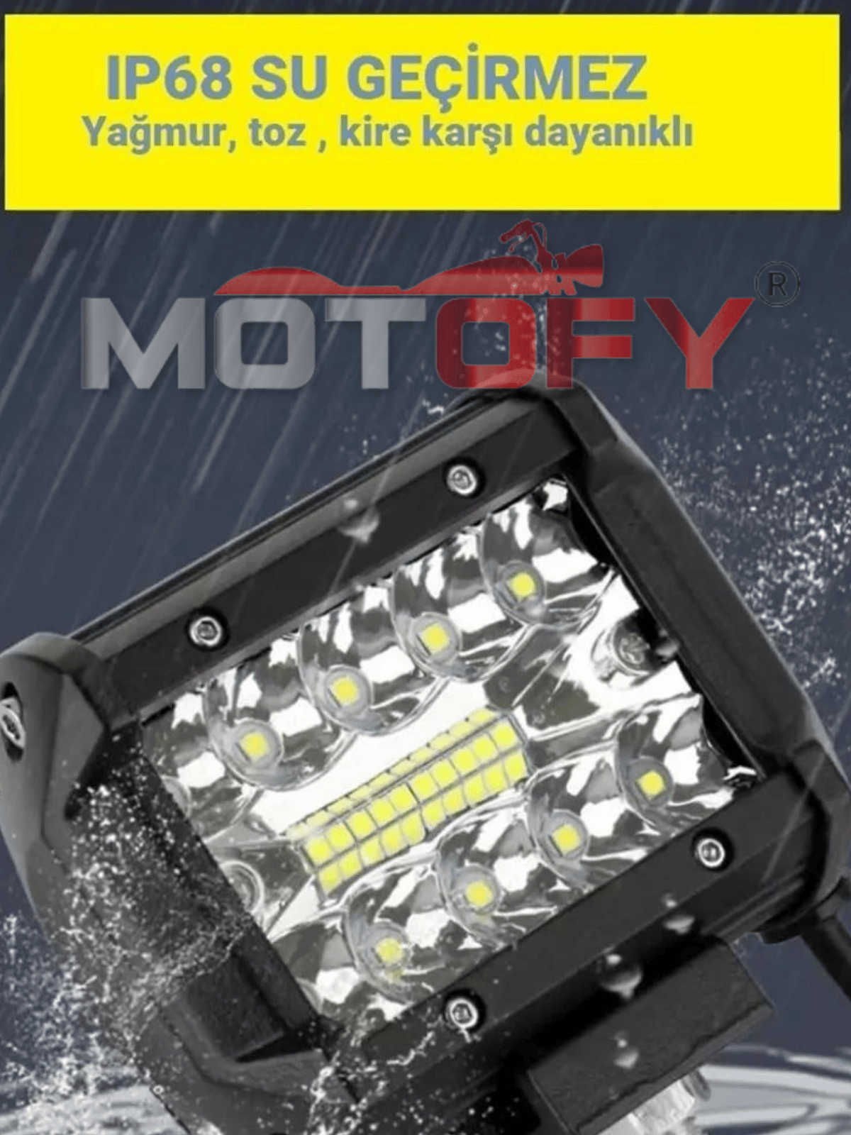 60 W  20 LED COMBO MOTOSİKLET SİS FARI TAKIMI YÜKSEK AYDINLATMA KALİTESİ + USBLİ  AÇ KAPA BUTONU