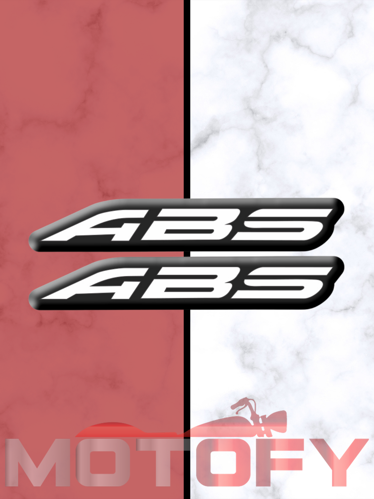 ABS 3D KABARTMALI 2 Lİ DAMLA STİCKER SİYAH