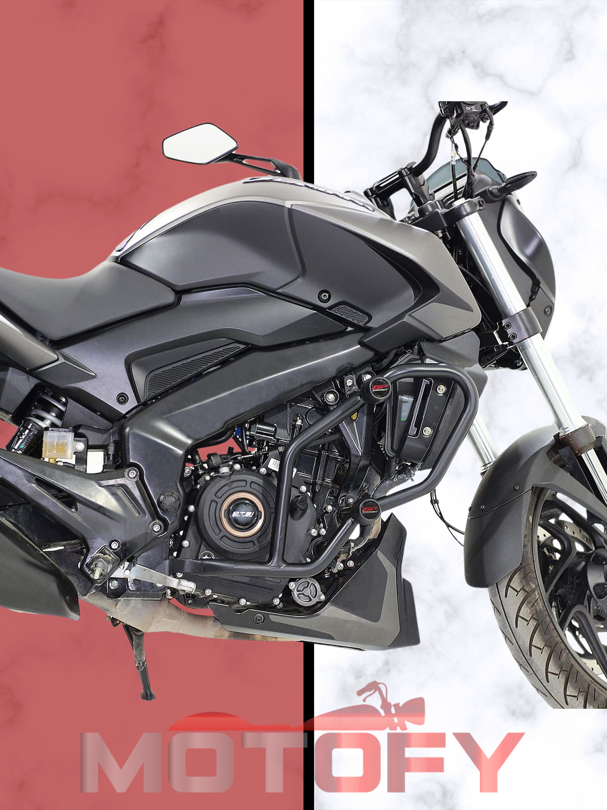 Bajaj Dominar 250 / 400 2020-2024 Uyumlu Motor Koruma Demiri Siyah