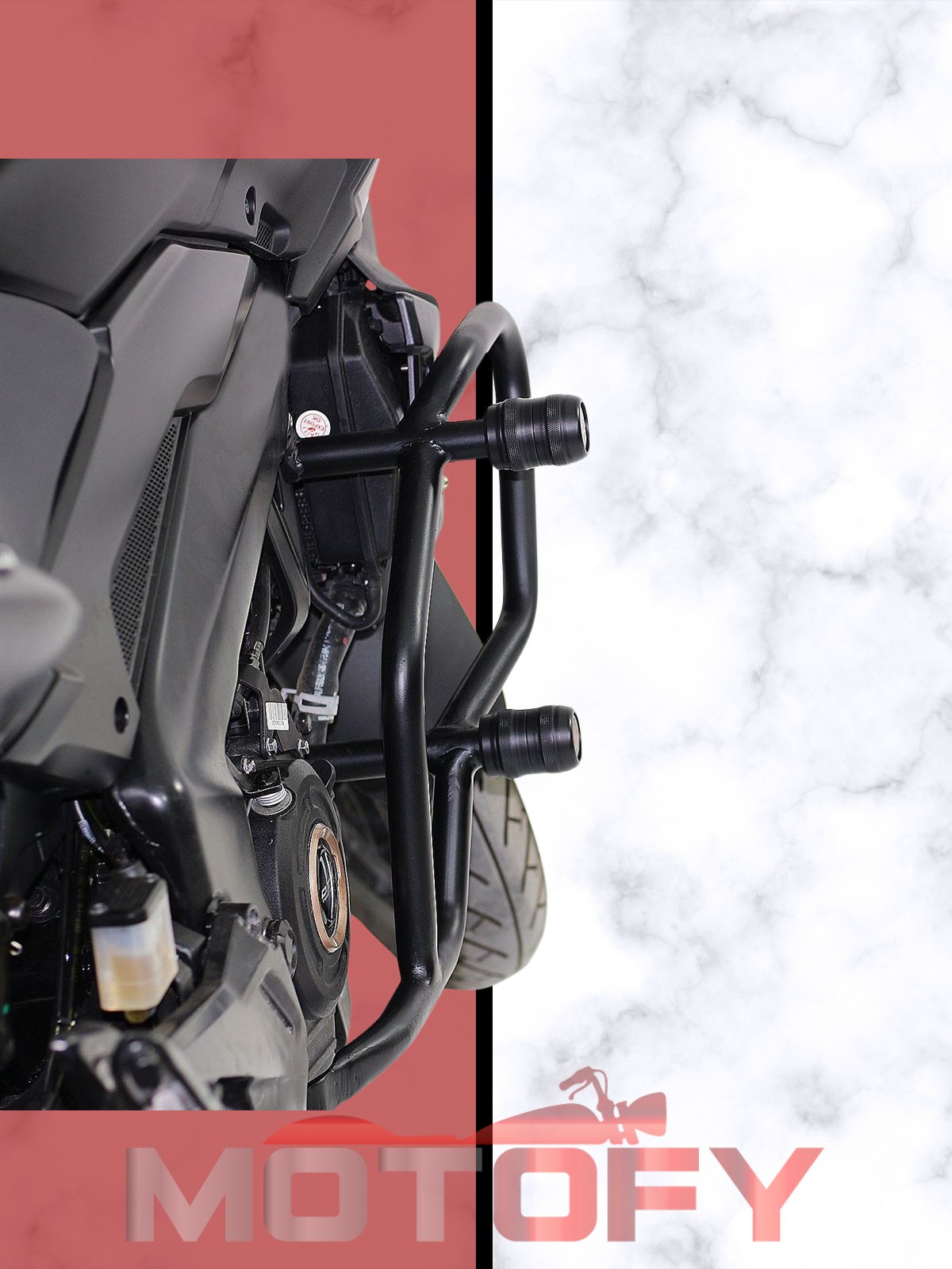 Bajaj Dominar 250 / 400 2020-2024 Uyumlu Motor Koruma Demiri Siyah
