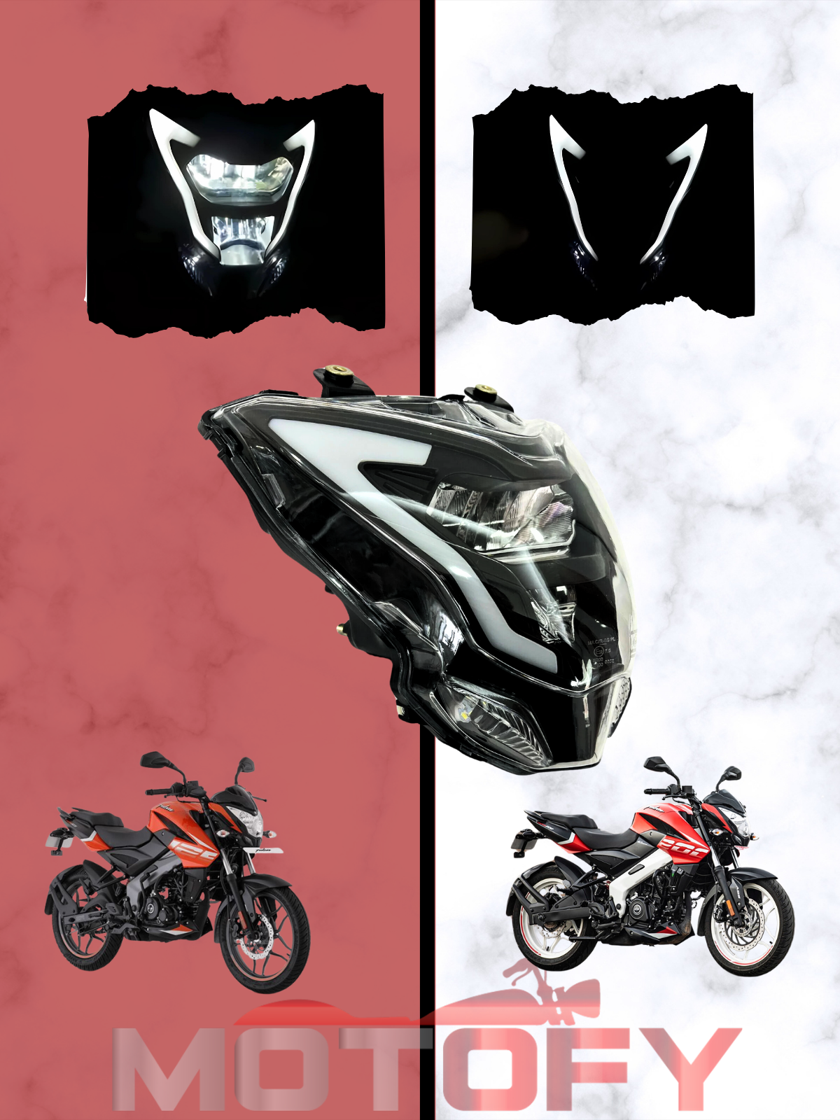 BAJAJ PULSAR NS 200 LED FAR GÜNDÜZ LEDLİ - ÜSTÜN AYDINLATMA CSP LED TEKNOLOJİSİ E BELGELİ 