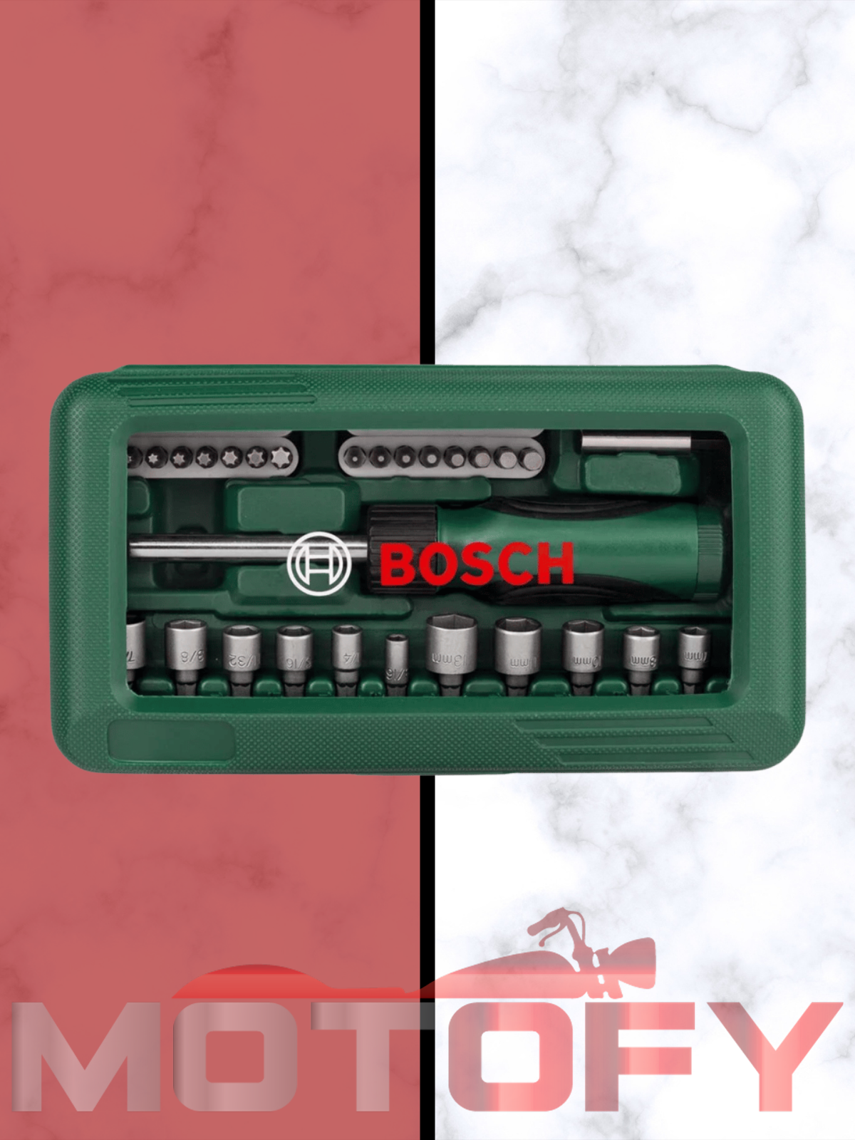 Bosch 46 Parça Cırcır Tornavidalı Vidalama ve Lokma Uçlu Aksesuar Seti