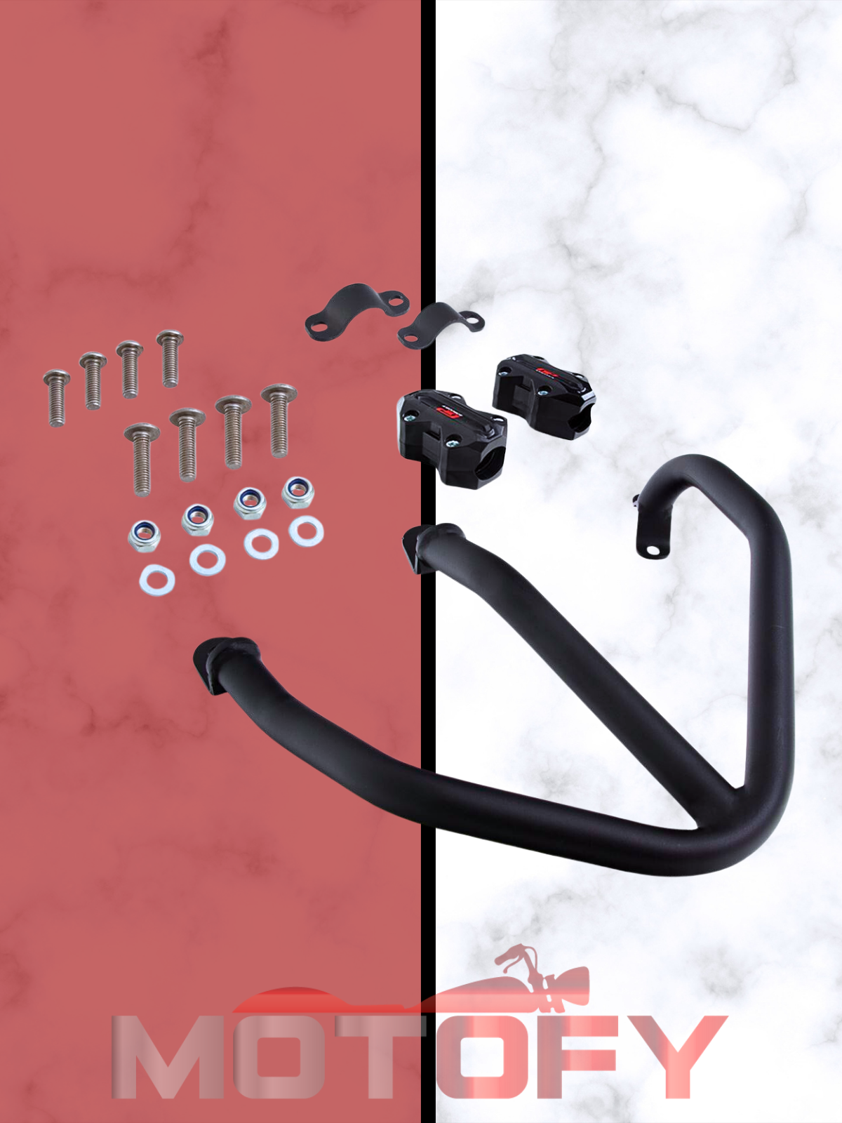 GP Kompozit CF Moto 250 SR 2020-2024 Uyumlu Motor Koruma Demiri Siyah