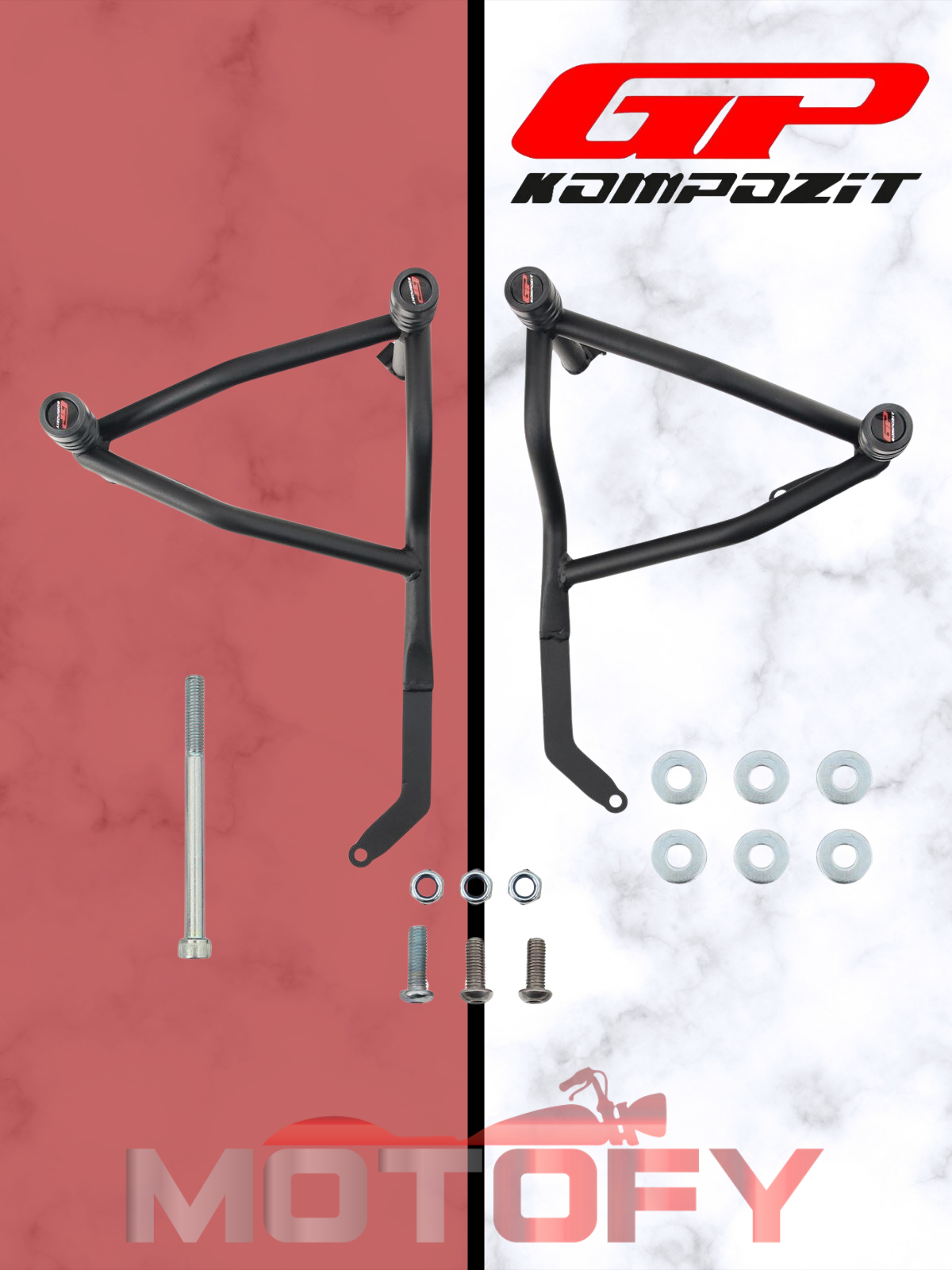 GP Kompozit Hero X-Pulse 200 2022-2024 Uyumlu Motor Koruma Demiri Siyah