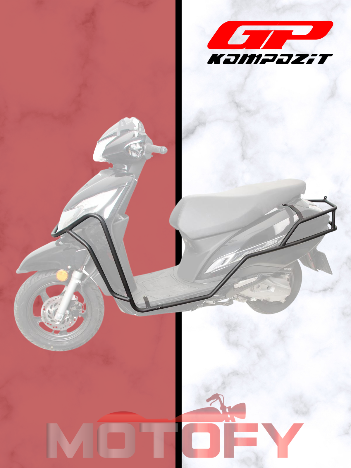 GP Kompozit Honda Activa 2023-2024 Uyumlu Motor Koruma Demiri