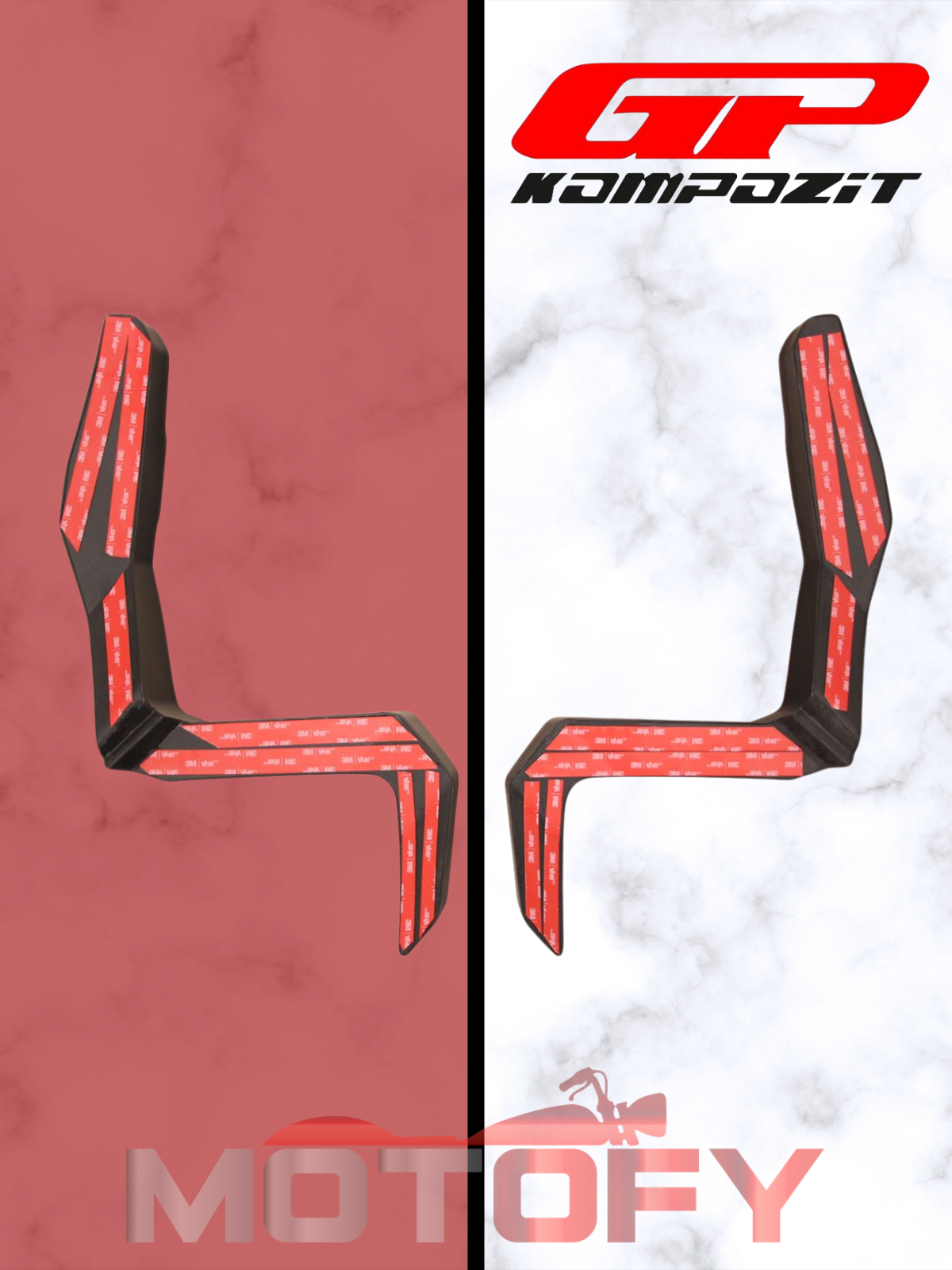 GP Kompozit Honda ADV 350 2023-2024 Uyumlu Üst Bacak Koruma Siyah