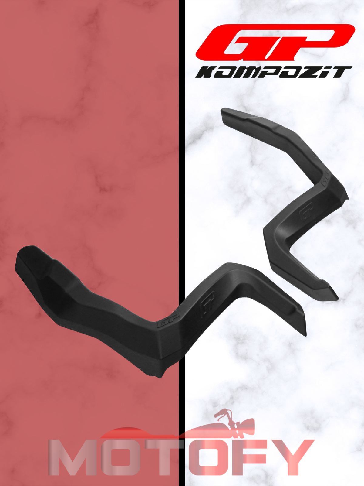 GP Kompozit Honda ADV 350 2023-2024 Uyumlu Üst Bacak Koruma Siyah