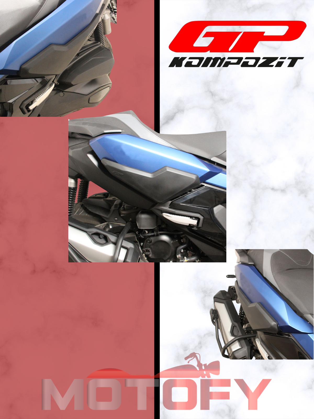 GP Kompozit Honda ADV 350 2023-2024 Uyumlu Sele Altı Grenaj Koruma Siyah 