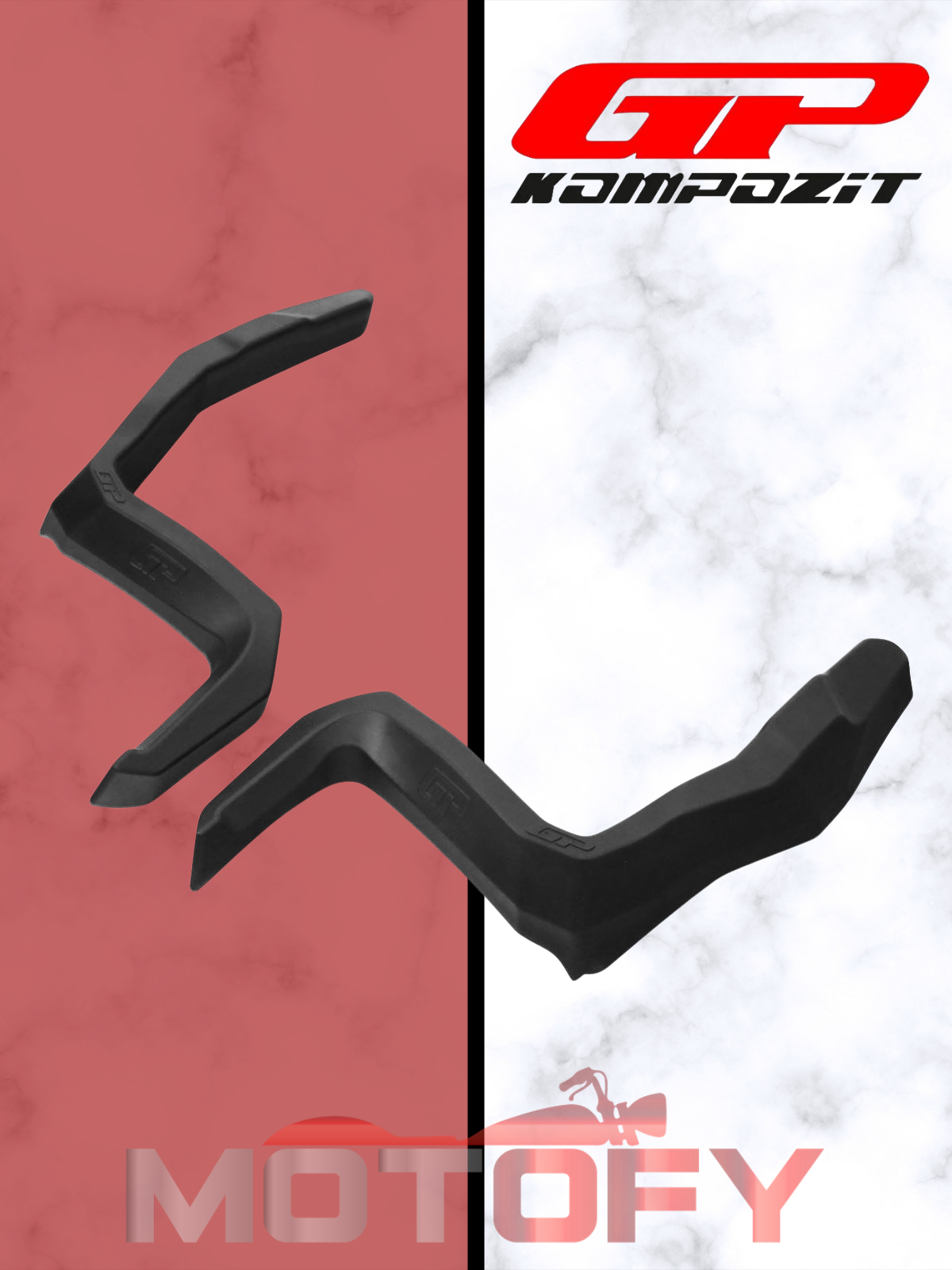 GP Kompozit Honda ADV 350 2023-2024 Uyumlu Üst Bacak Koruma Siyah