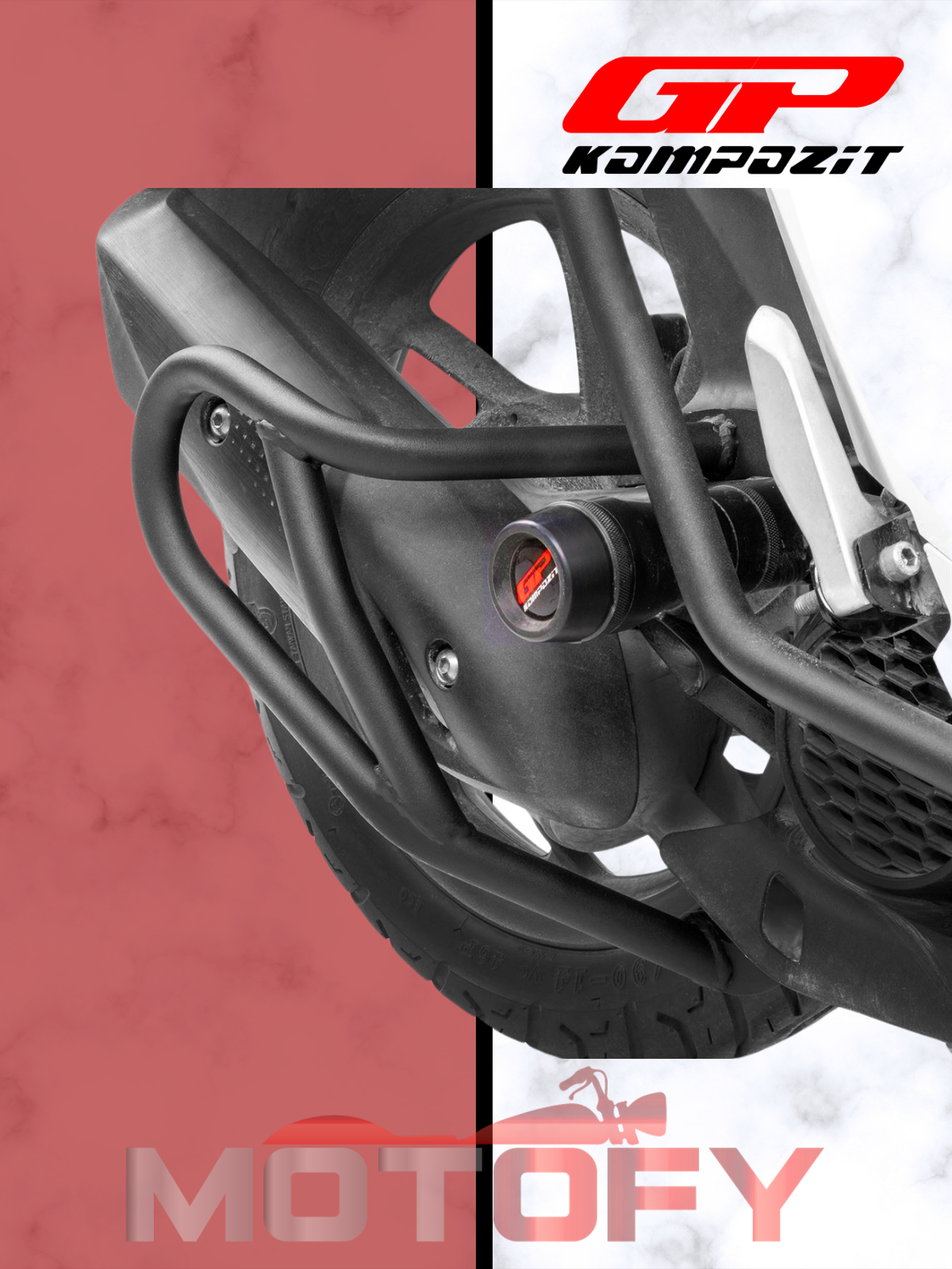 GP Kompozit Honda Dio 2021-2024 Uyumlu Egzoz Koruma Demiri Siyah