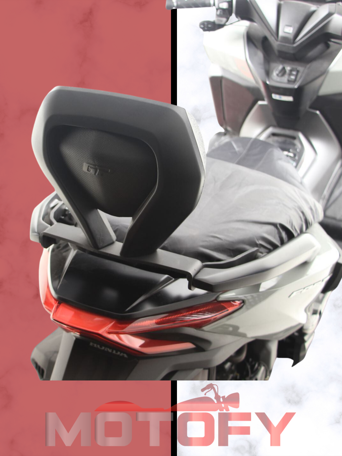 GP Kompozit Honda Forza 250 2023-2024 Uyumlu Sissy Bar Siyah