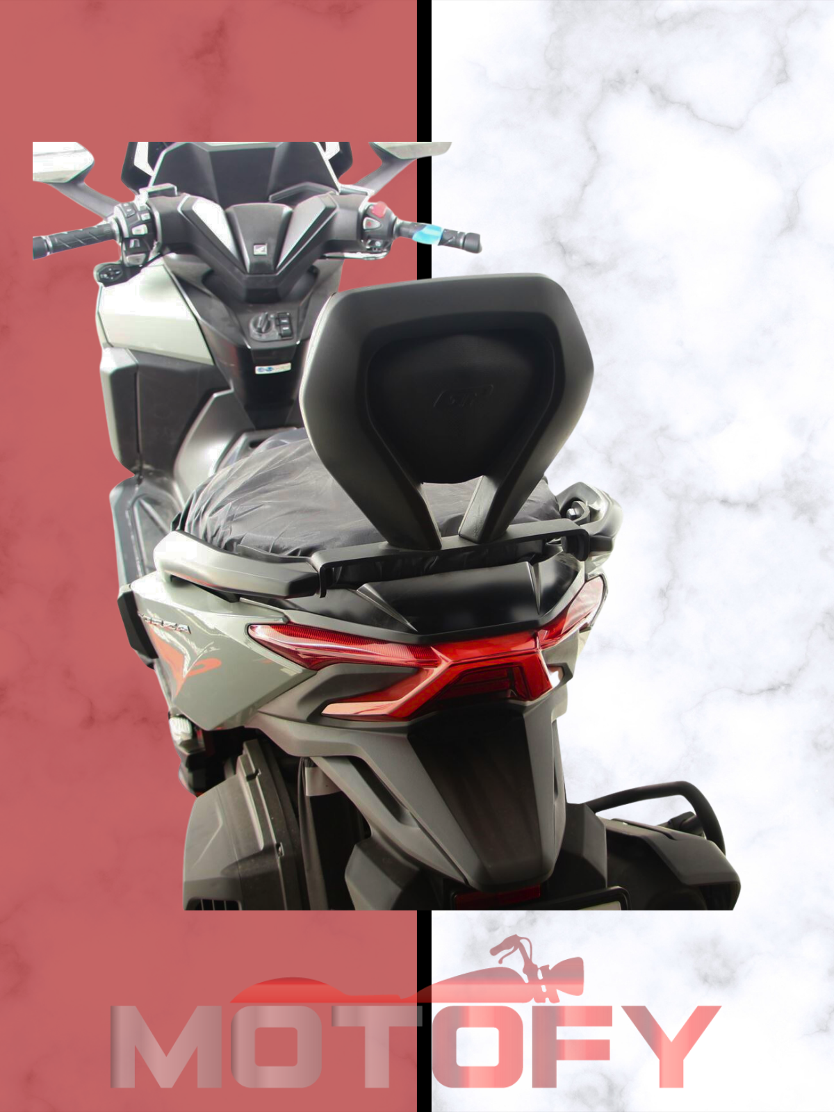 GP Kompozit Honda Forza 250 2023-2024 Uyumlu Sissy Bar Siyah