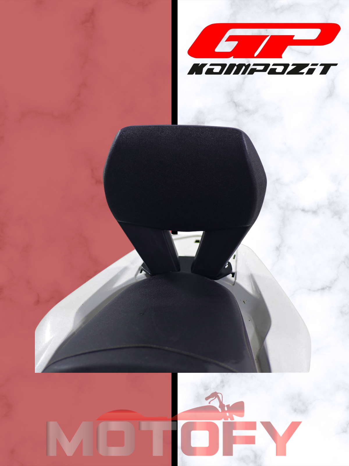 GP Kompozit Honda PCX 125 / 150 2014-2024 Uyumlu Spor Sissy Bar Siyah