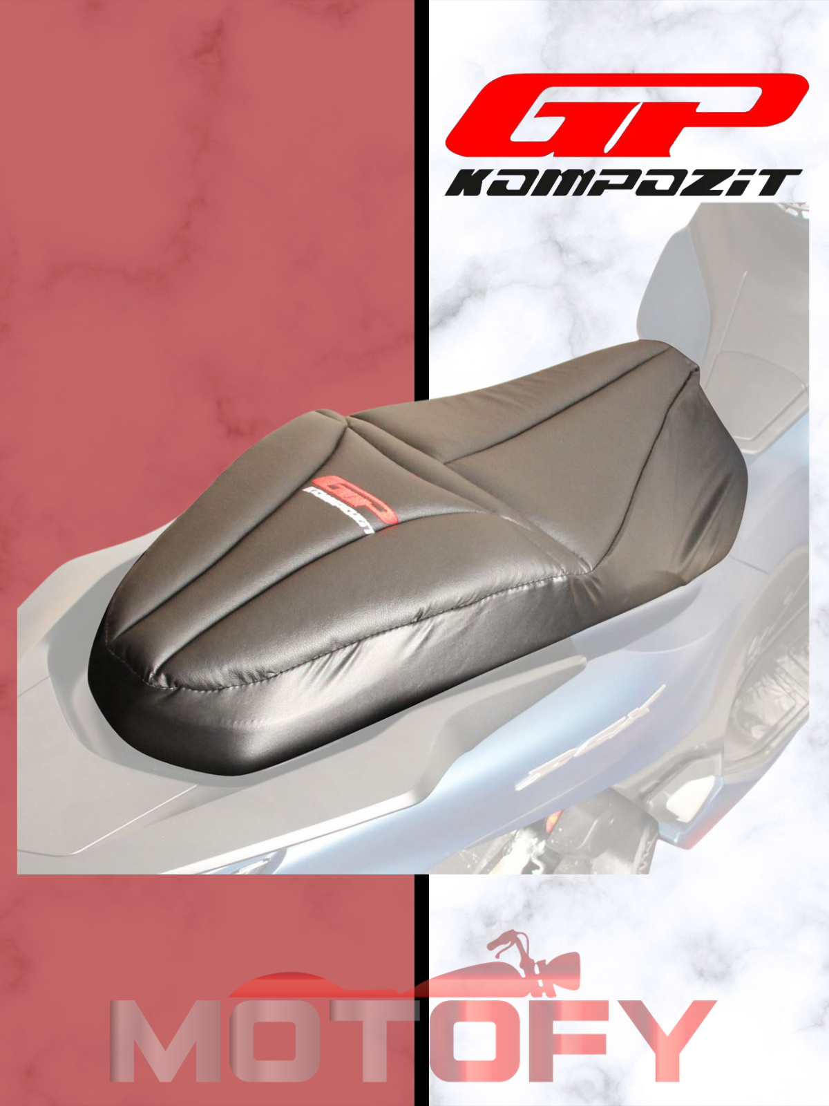 GP Kompozit Honda PCX 125 / 150 2014-2024 Uyumlu Motosiklet Konfor Sele Kılıfı Siyah