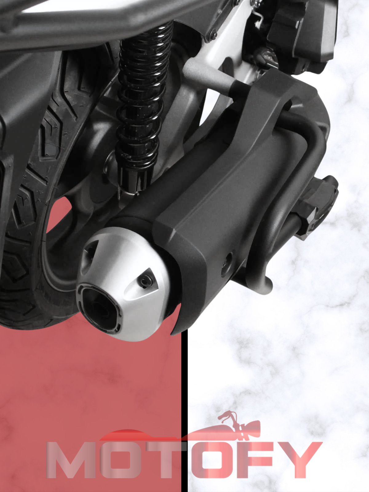 GP Kompozit Honda PCX 125 2021-2024 Uyumlu Egzoz Koruma Demiri Siyah