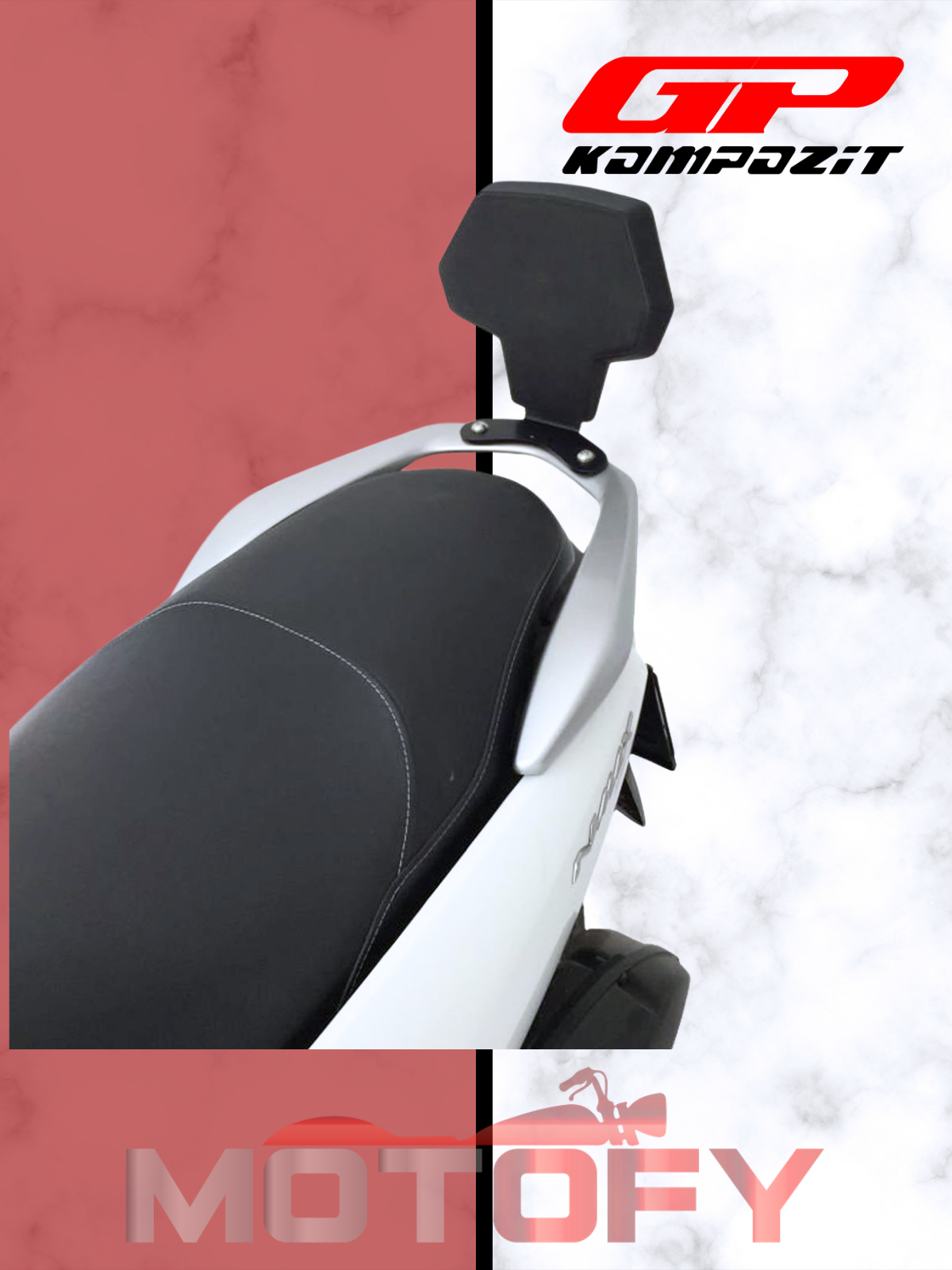 GP Kompozit Yamaha NMAX 125 / 155 2015-2024 Uyumlu Sissy Bar