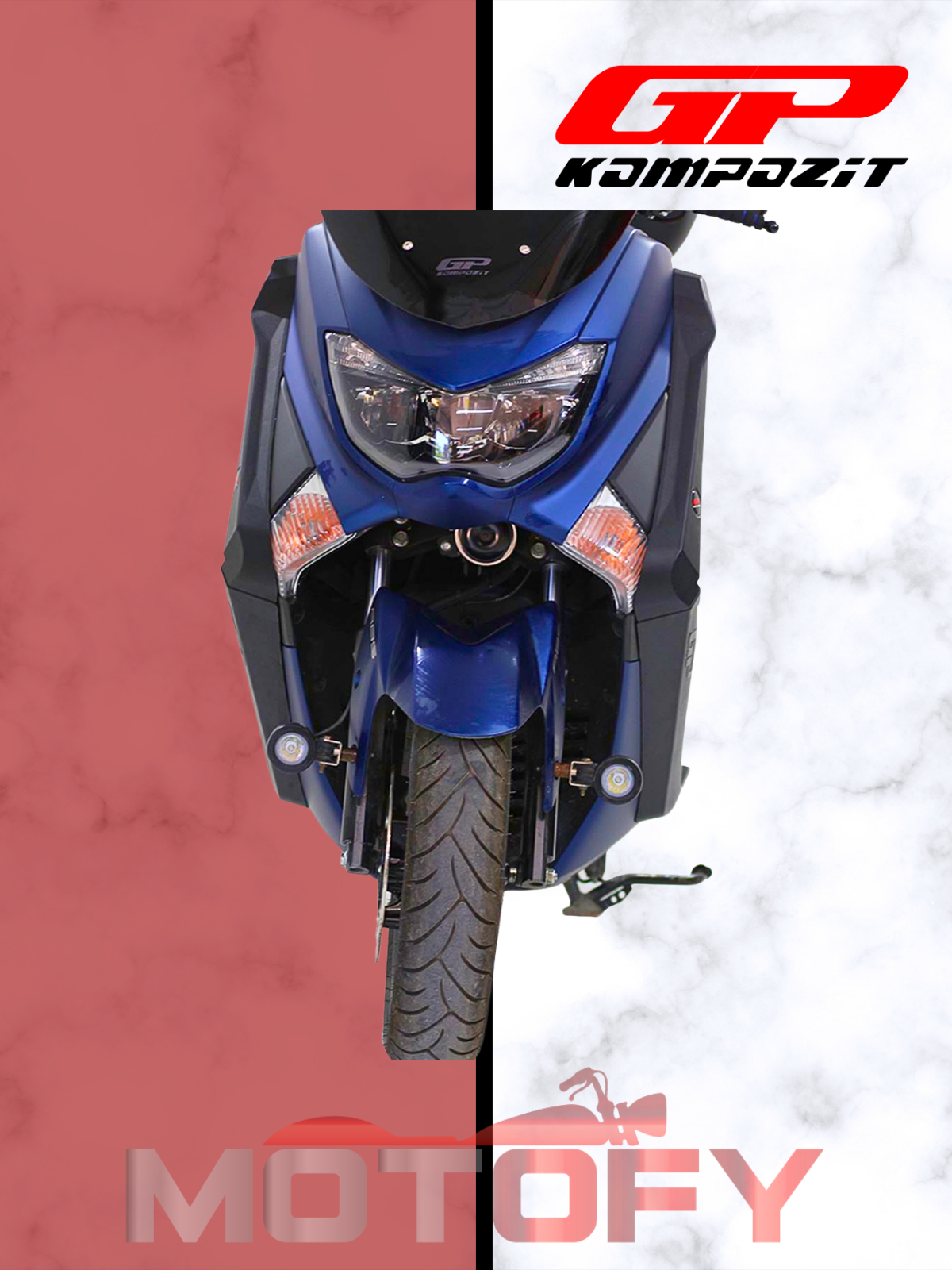 GP Kompozit Yamaha NMAX 125 / 155 2015-2020 Uyumlu Bacak Koruma Siyah
