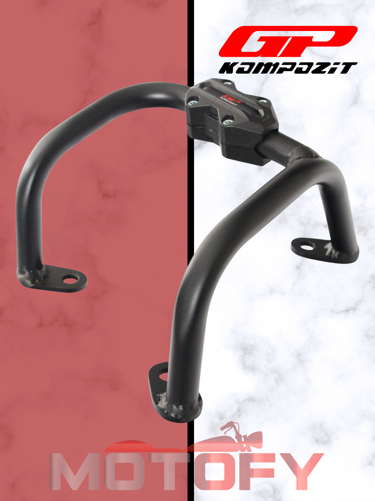 GP Kompozit Yamaha NMAX 125 / 155 2021-2024 Uyumlu Egzoz Koruma Demiri Siyah