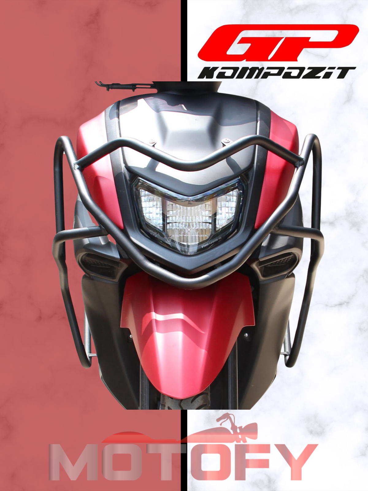 GP Kompozit Yamaha RayZR 2024 Uyumlu Motor Koruma Demiri Siyah