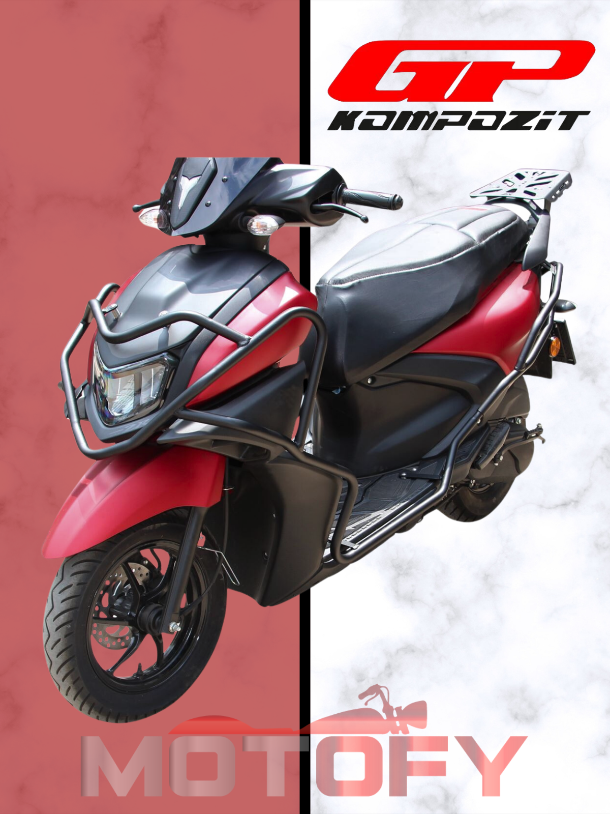 GP Kompozit Yamaha RayZR 2024 Uyumlu Motor Koruma Demiri Siyah