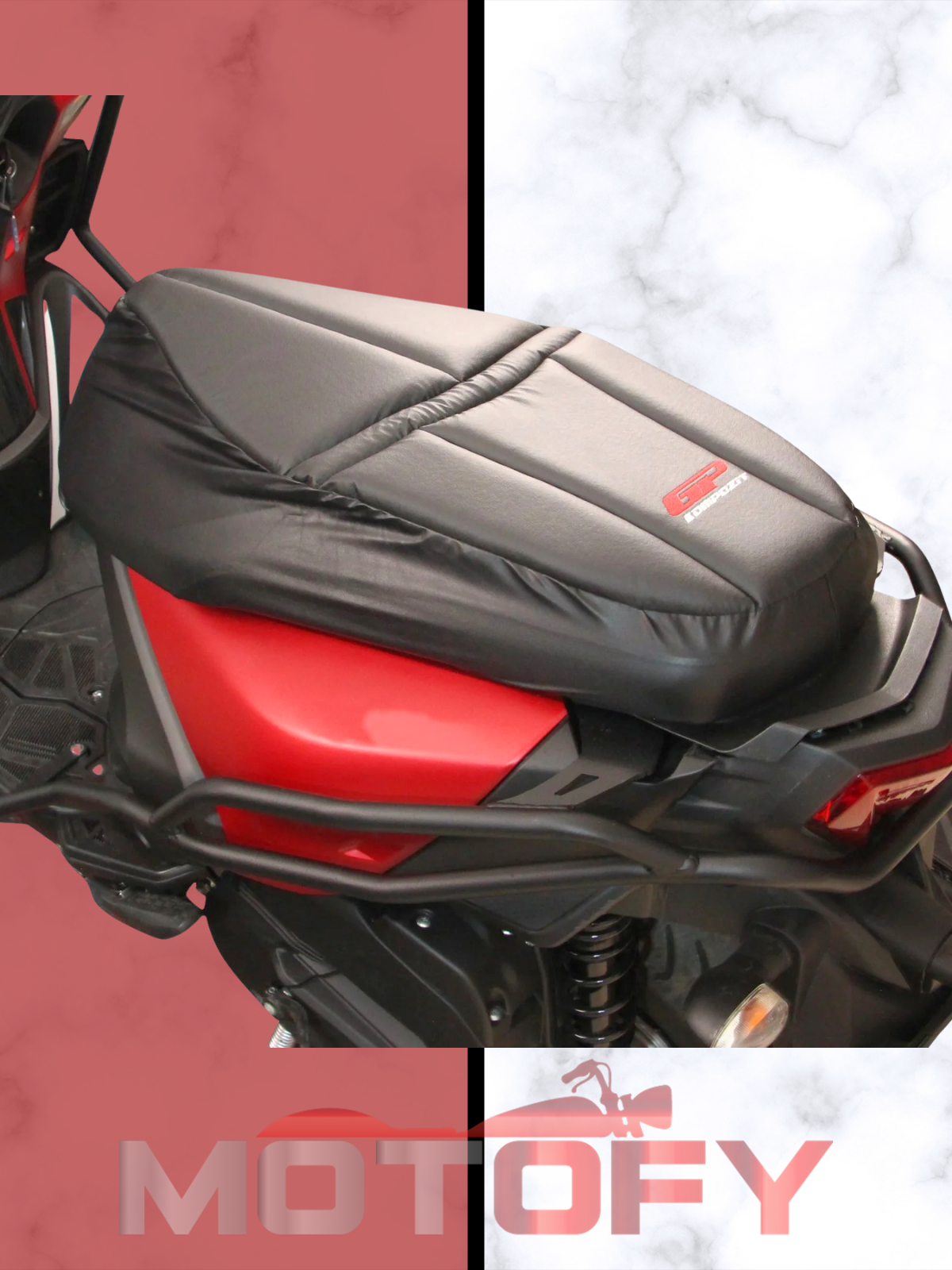 GP Kompozit Yamaha RayZR 2024 Uyumlu Motosiklet Konfor Sele Kılıfı Siyah