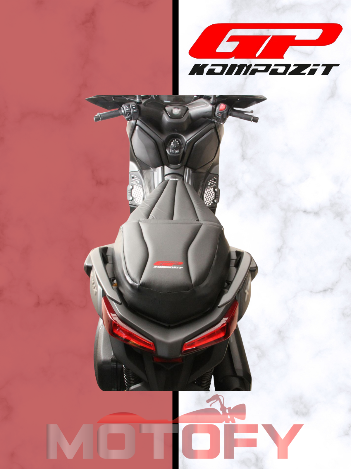 GP Kompozit Yamaha XMAX 250-400 2018-2024 Uyumlu Motosiklet Konfor Sele Kılıfı Siyah