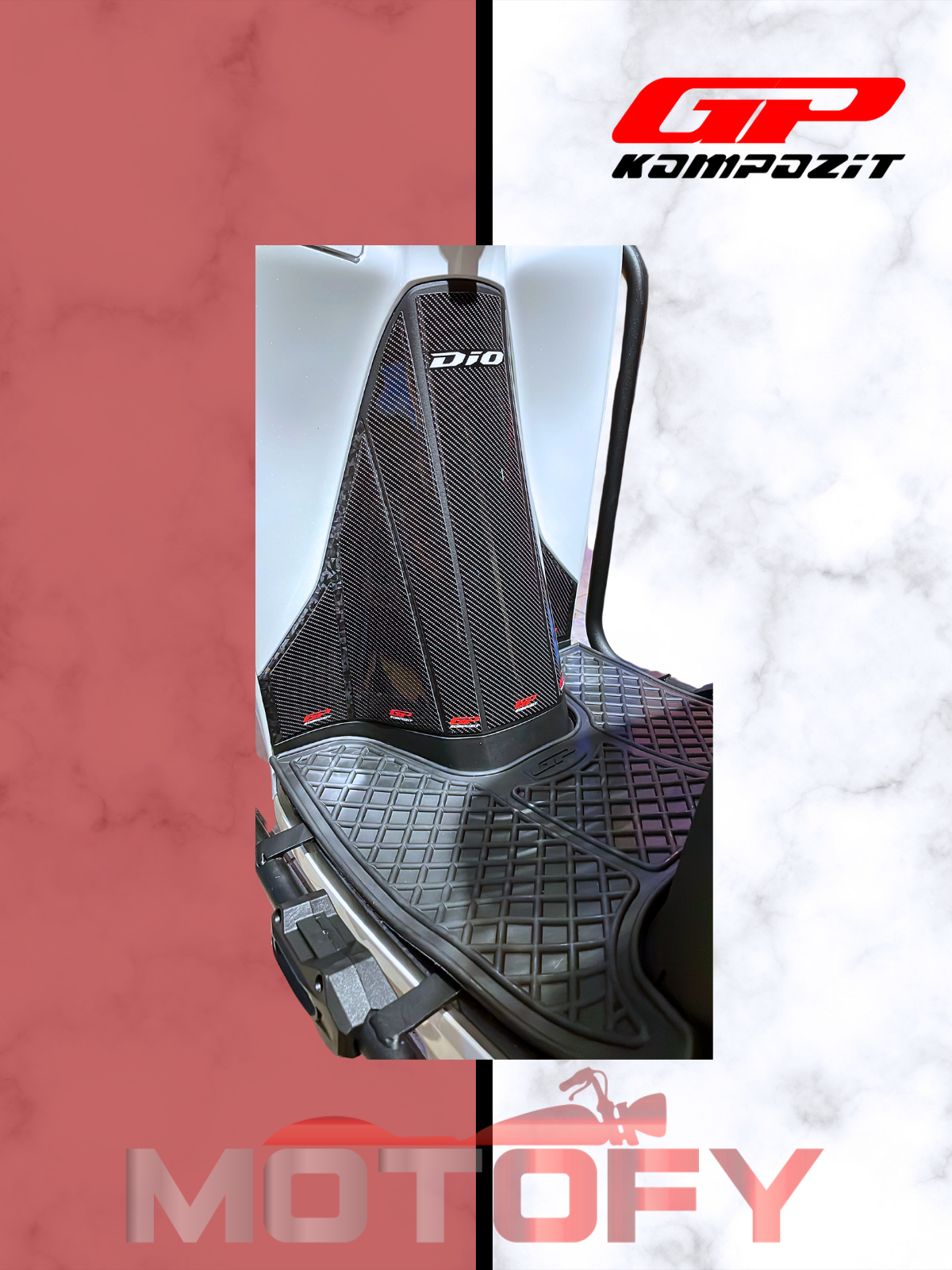 Honda Dio 2021-2024 Uyumlu Tank Pad Seti Karbon