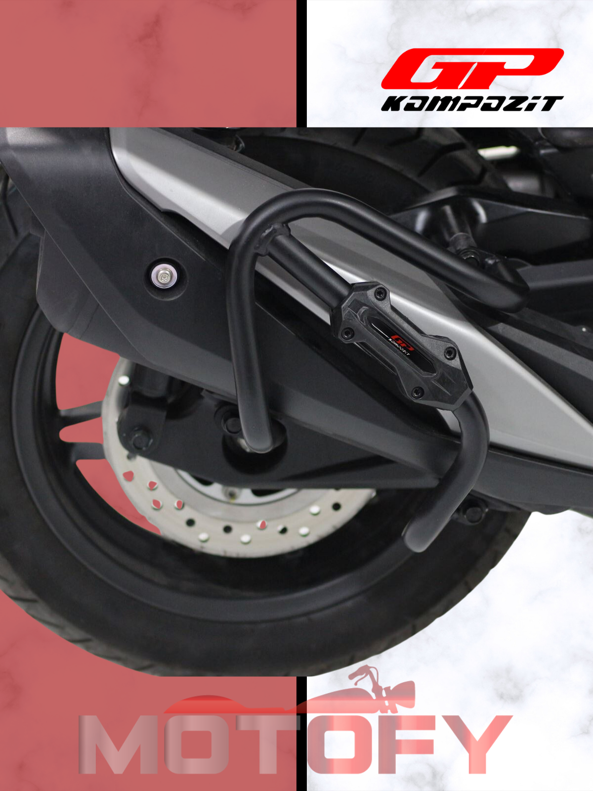 Honda Forza 250 2018-2024 Uyumlu Egzoz Koruma Demiri Siyah