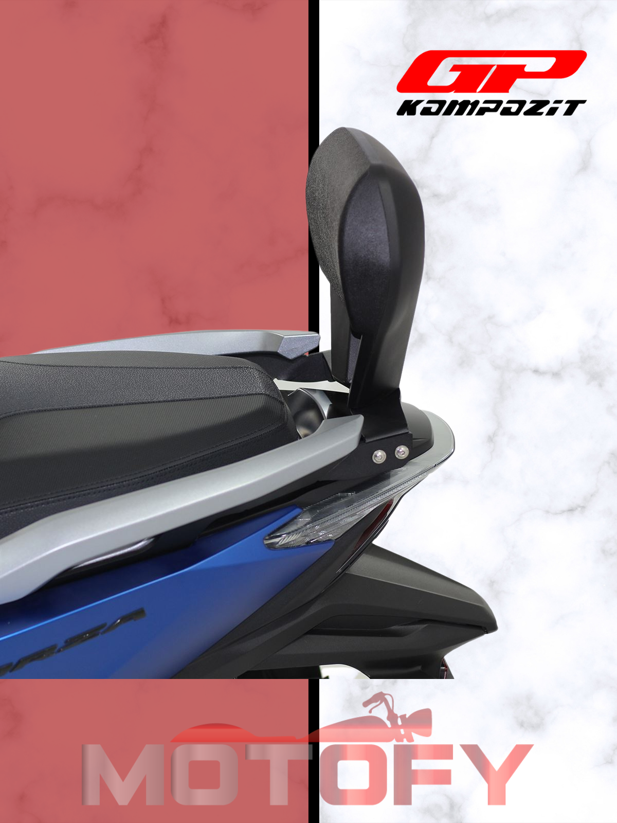 Honda Forza 250 2021-2022 Uyumlu Sissy Bar Siyah