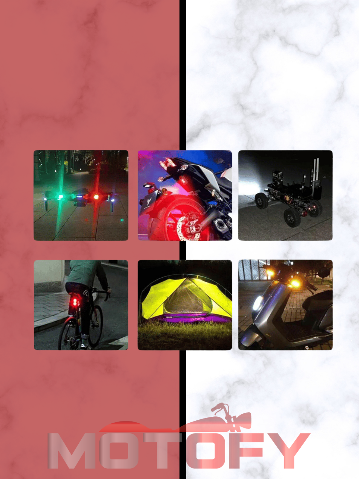 Kablosuz Şarjlı Çakarlı Çok Modlu Mini Drone ve Uçak Kanadı  Led İkaz ve farkındalık sağlar - 7 Renk Lamba Led - Araba Motosiklet Bisiklet