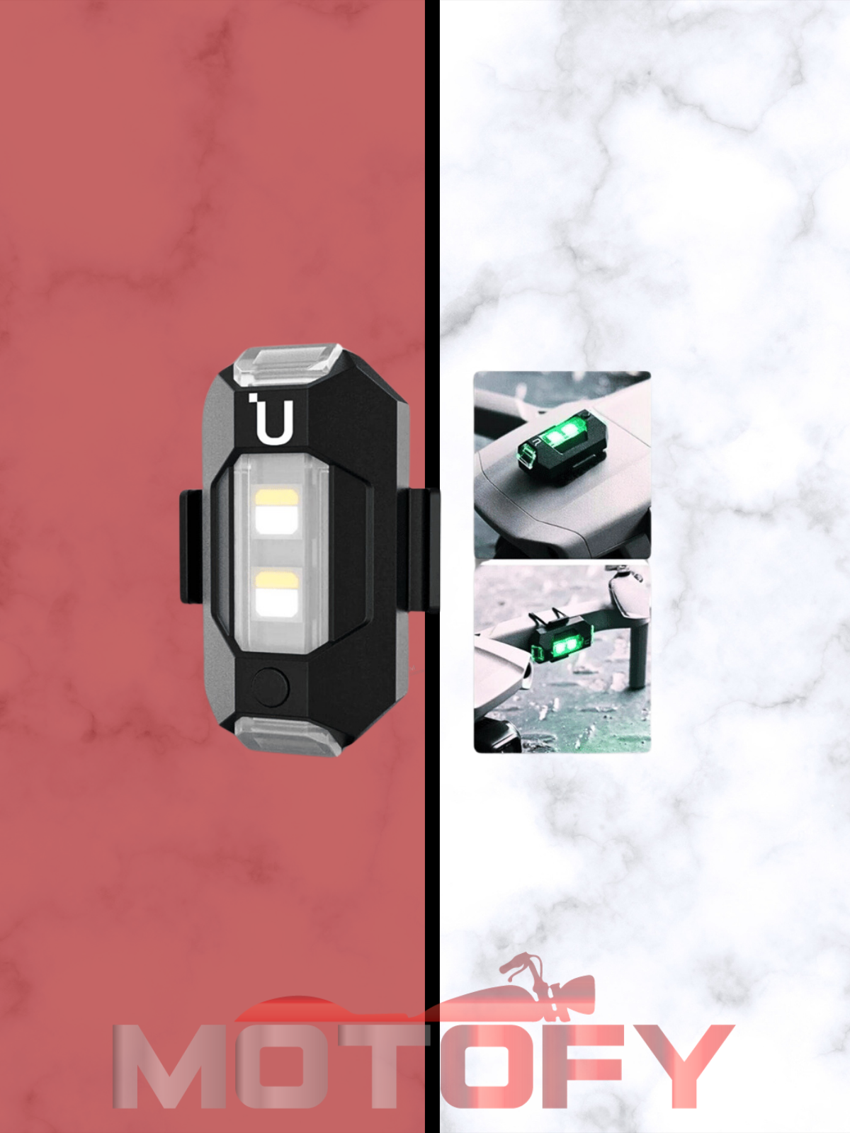Kablosuz Şarjlı Çakarlı Çok Modlu Mini Drone ve Uçak Kanadı  Led İkaz ve farkındalık sağlar - 7 Renk Lamba Led - Araba Motosiklet Bisiklet