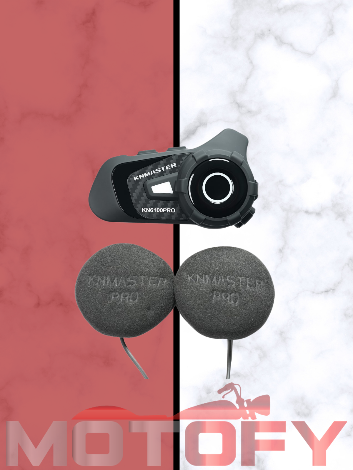 KNMASTER KN6100 PRO 2.NESİL KARBON MOTOSİKLET KASK İNTERKOM BLUETOOTH INTERCOM KULAKLIK SETİ