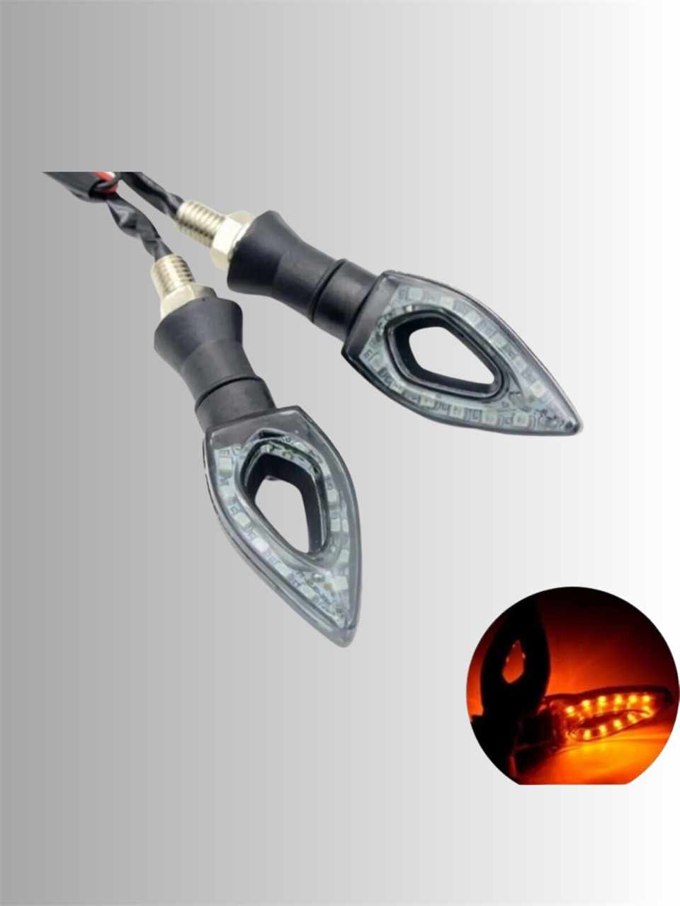 MOTOFY Motosiklet Led Üçgen Sinyal 2 Adet Üniversal