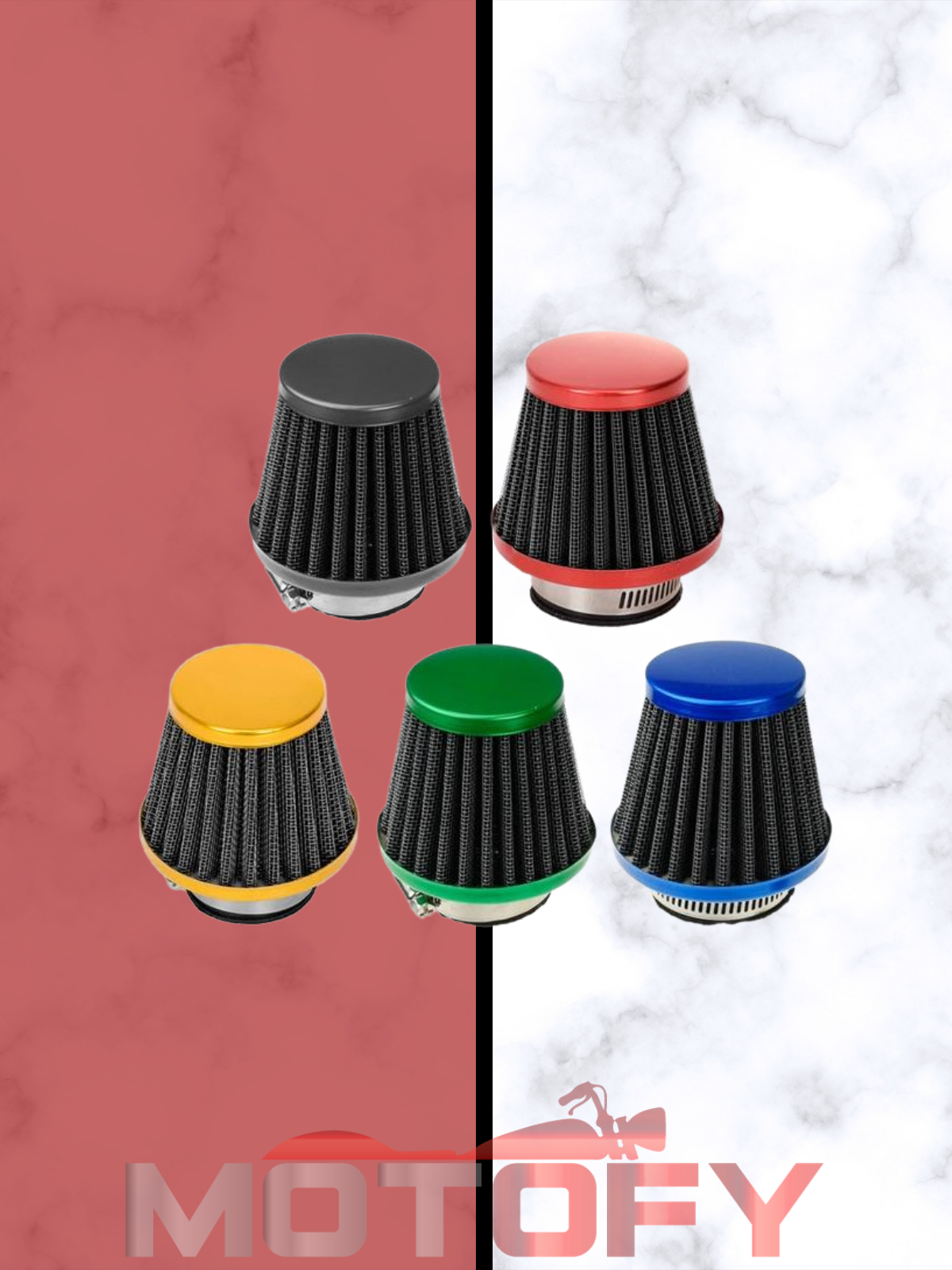 MOTOSİKLET MODİFİYE PERFORMANS HAVA FİLTRESİ 35-45MM (STOK DURUMUNA GÖRE KARIŞIK RENK GÖNDERİLİR)