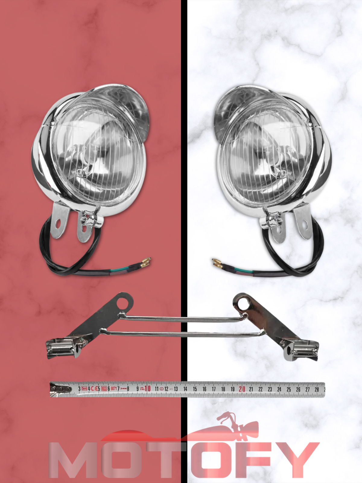 SİS FARI TAKIMI NİKEL BRAKET VE AMPÜLLER DAHİL KT 125 CHOPPER 